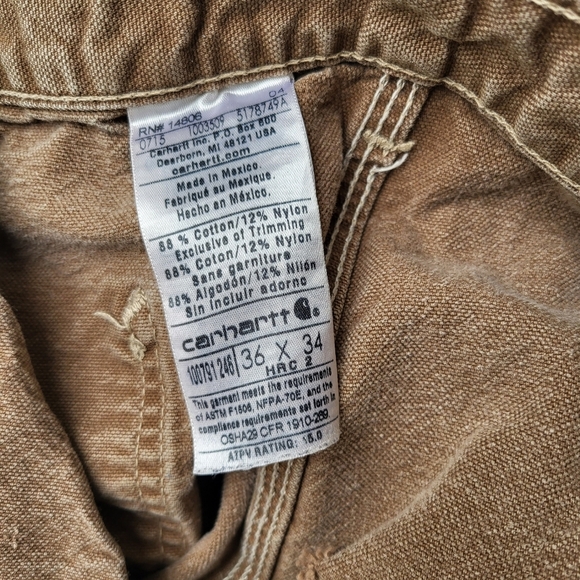 Carhartt flame resistant khaki thick pants - Picture 4 of 11